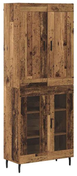 Vysoký bufet 2 ks Staré dřevo 69,5 x 34 x 180 cm 3403186