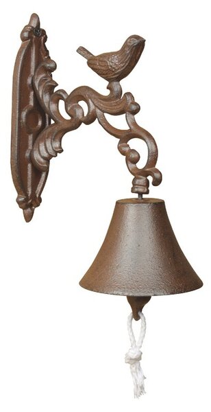Litinový zvonek s ptáčkem Bird - 10*19*24cm