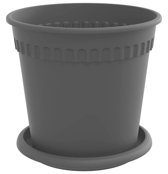Květináče 24 ks Černá Plast 3403268