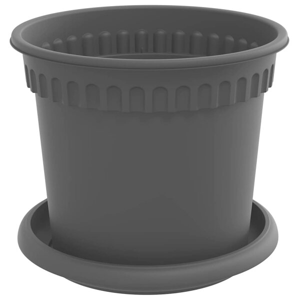 Květináče 6 ks Černá Plast 3403259