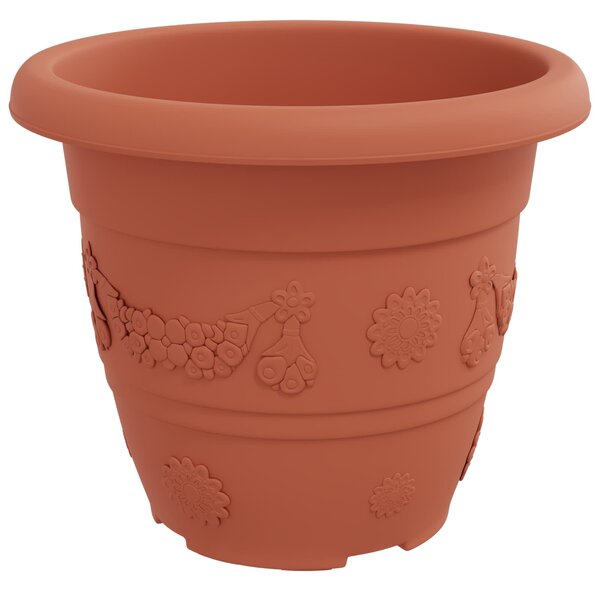 Květináče 6 ks Cihlově červená Ø 26 x 21.5 cm Plast 3403271