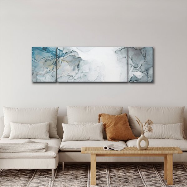 Obraz - Modrý mramor (170x50 cm)