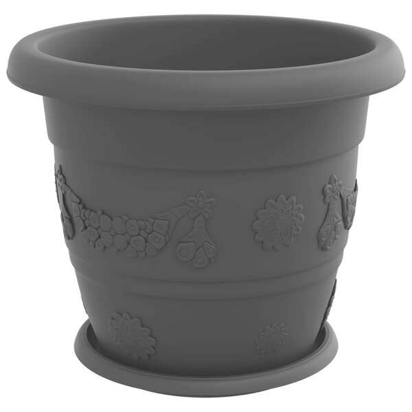 Květináče 6 ks Černá Ø 34 x 28 cm Plast 3403278