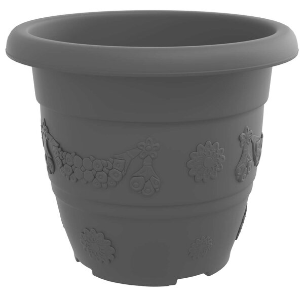 Květináče 6 ks Černá Ø 30 x 25 cm Plast 3403277