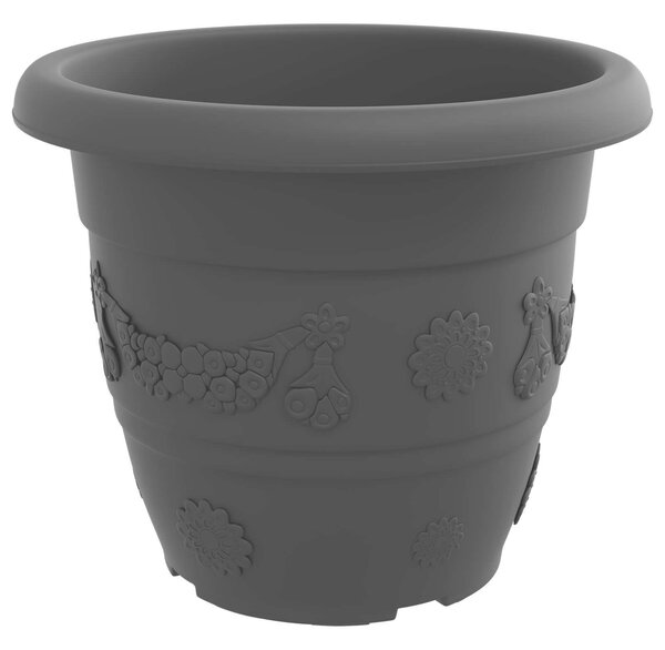 Květináče 6 ks Černá Ø 34 x 28 cm Plast 3403278