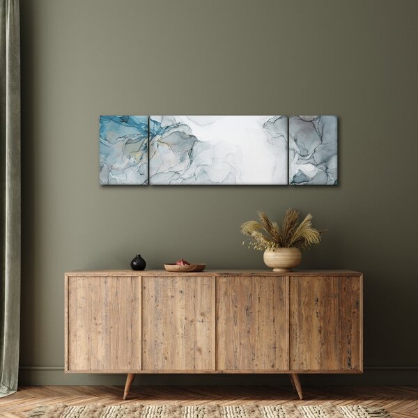 Obraz - Modrý mramor (170x50 cm)