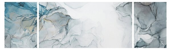 Obraz - Modrý mramor (170x50 cm)