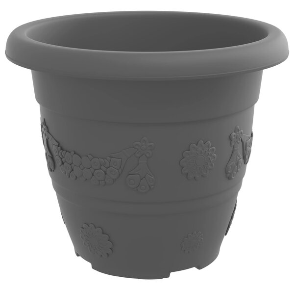 Květináče 6 ks Černá Ø 26 x 21.5 cm Plast 3403276