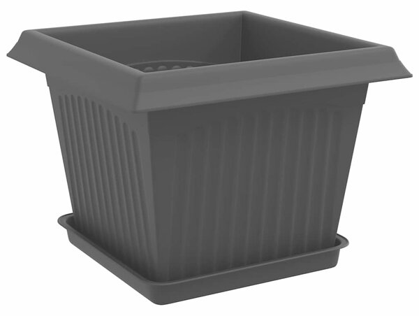 Květináče 24 ks Černá Plast 3403313