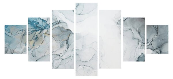 Obraz - Modrý mramor (210x100 cm)