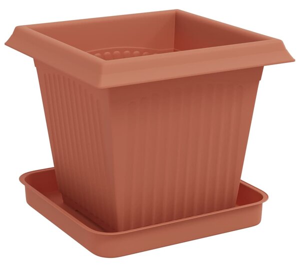 Květináče 24 ks Cihlově červená Plast 3403304