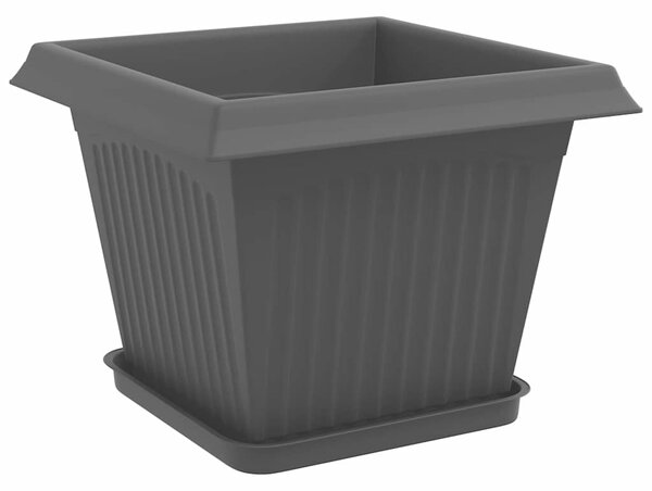 Květináče 6 ks Černá Plast 3403300