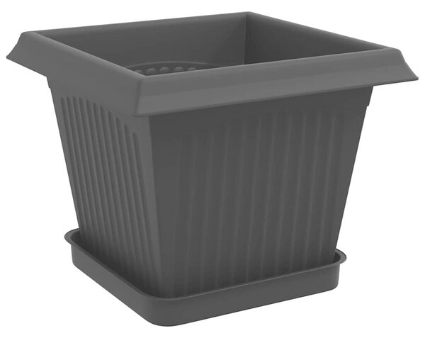 Květináče 24 ks Černá Plast 3403312