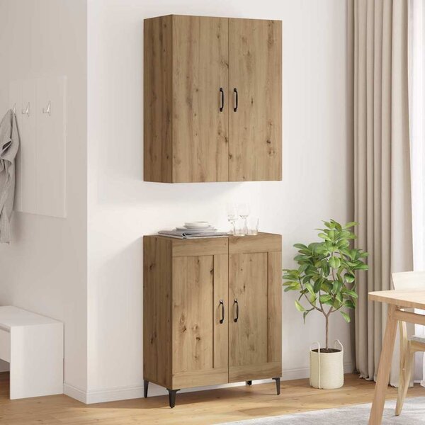 Vysoký bufet Artisanový dub 69,5 x 34 x 180 cm Kompozitní dřevo 3403587