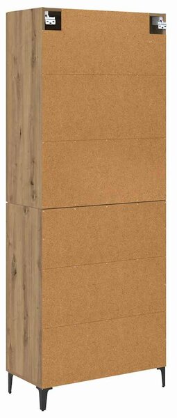 Vysoký bufet Artisanový dub 69,5 x 34 x 180 cm Kompozitní dřevo 3403581