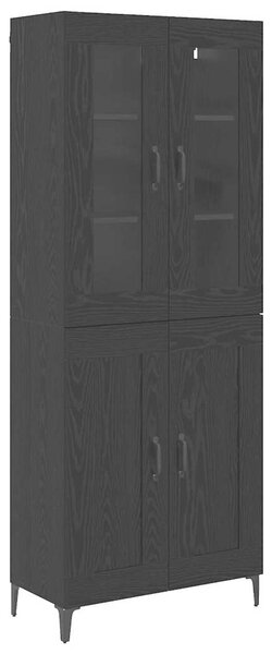 Vysoký bufet Černý dub 69,5 x 34 x 180 cm Kompozitní dřevo 3403582