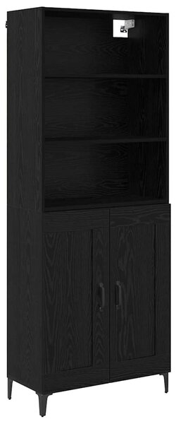 Vysoký bufet 2 ks Černý dub 69,5 x 34 x 180 cm Kompozitní dřevo 3403591