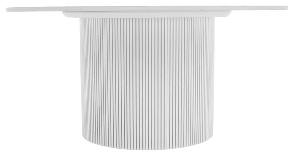 KONDELA Konferenční stolek, bílý mramor/MDF, průměr 80 cm, MAHIR TYP 1