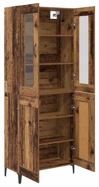 Vysoký bufet Staré dřevo 69,5 x 34 x 180 cm Kompozitní dřevo 3403580