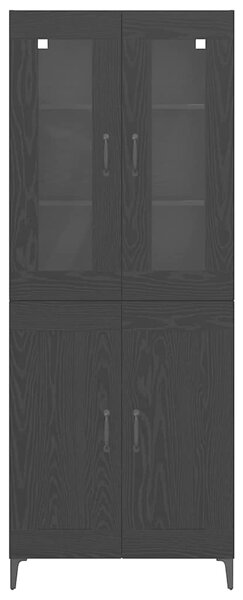 Vysoký bufet Černý dub 69,5 x 34 x 180 cm Kompozitní dřevo 3403582