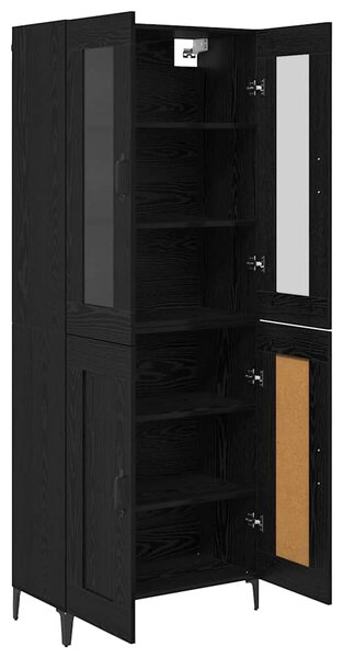 Vysoký bufet Černý dub 69,5 x 34 x 180 cm Kompozitní dřevo 3403582