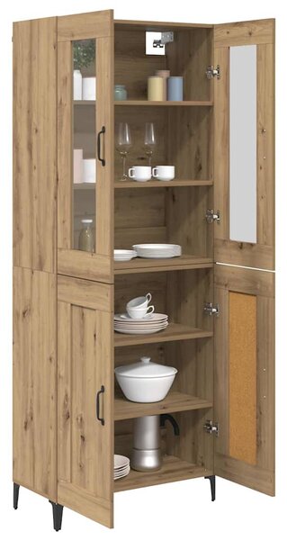 Vysoký bufet Artisanový dub 69,5 x 34 x 180 cm Kompozitní dřevo 3403581