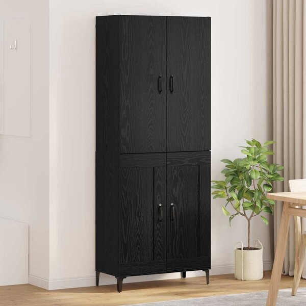 Vysoký bufet Černý dub 69,5 x 34 x 180 cm Kompozitní dřevo 3403588
