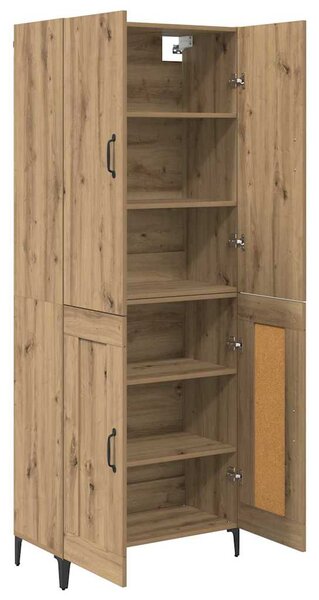 Vysoký bufet Artisanový dub 69,5 x 34 x 180 cm Kompozitní dřevo 3403587