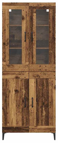 Vysoký bufet Staré dřevo 69,5 x 34 x 180 cm Kompozitní dřevo 3403580