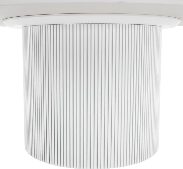 KONDELA Konferenční stolek, bílý mramor/MDF, průměr 80 cm, MAHIR TYP 1