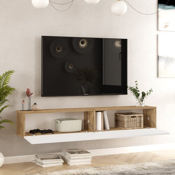 TV stolek/skříňka Freddie 8 (Borovice atlantic + Bílá)