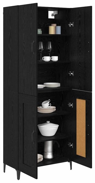Vysoký bufet Černý dub 69,5 x 34 x 180 cm Kompozitní dřevo 3403588