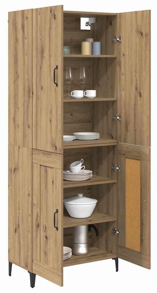 Vysoký bufet Artisanový dub 69,5 x 34 x 180 cm Kompozitní dřevo 3403587