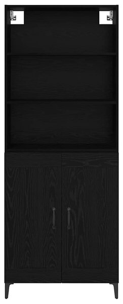 Vysoký bufet 2 ks Černý dub 69,5 x 34 x 180 cm Kompozitní dřevo 3403591