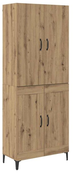 Vysoký bufet Artisanový dub 69,5 x 34 x 180 cm Kompozitní dřevo 3403587