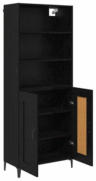 Vysoký bufet 2 ks Černý dub 69,5 x 34 x 180 cm Kompozitní dřevo 3403591