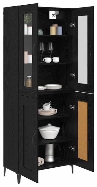 Vysoký bufet Černý dub 69,5 x 34 x 180 cm Kompozitní dřevo 3403582