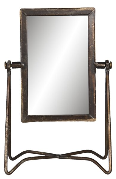 Vintage stolní zrcadlo na stojanu Fraser - 15*10*22 cm
