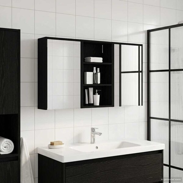 Sada koupelnových skříněk 3 ks 126 x 16 x 62,5 cm 3403825