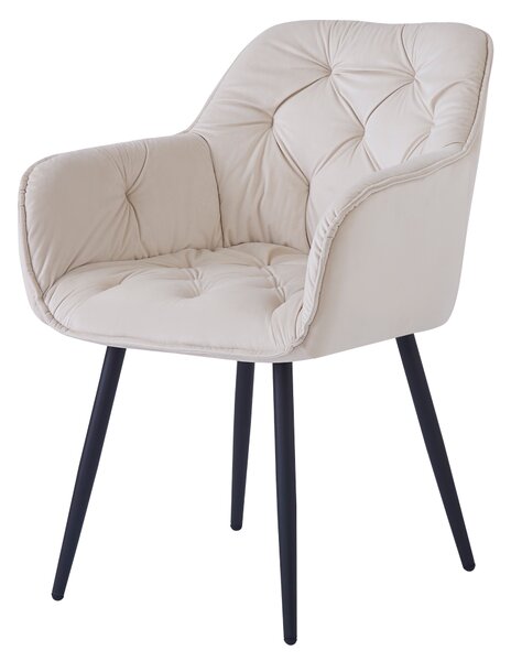 KONDELA Designové křeslo, béžová Velvet látka, FEDRIS NEW