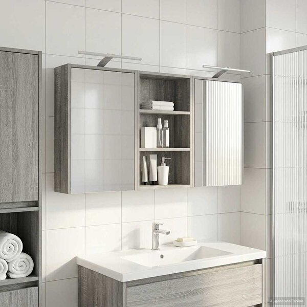 Sada koupelnových skříněk 3 ks 126 x 16 x 62,5 cm 3403837