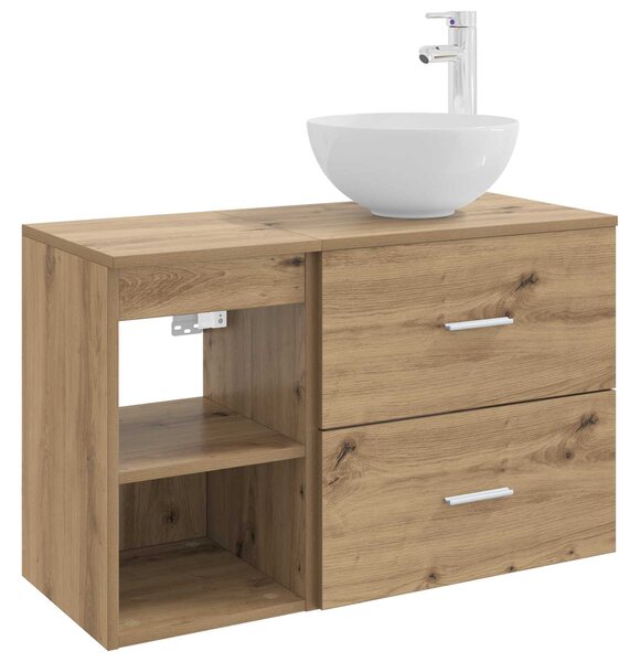 Sada koupelnového nábytku 2 ks Dub artisan Kompozitní dřevo 3403871