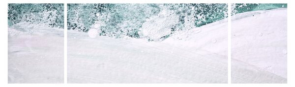 Obraz - Tyrkysová abstrakce (170x50 cm)