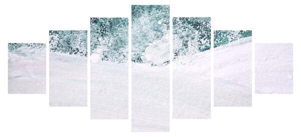 Obraz - Tyrkysová abstrakce (210x100 cm)