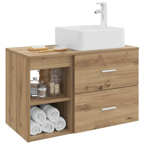 Sada koupelnového nábytku 2 ks Dub artisan Kompozitní dřevo 3403903