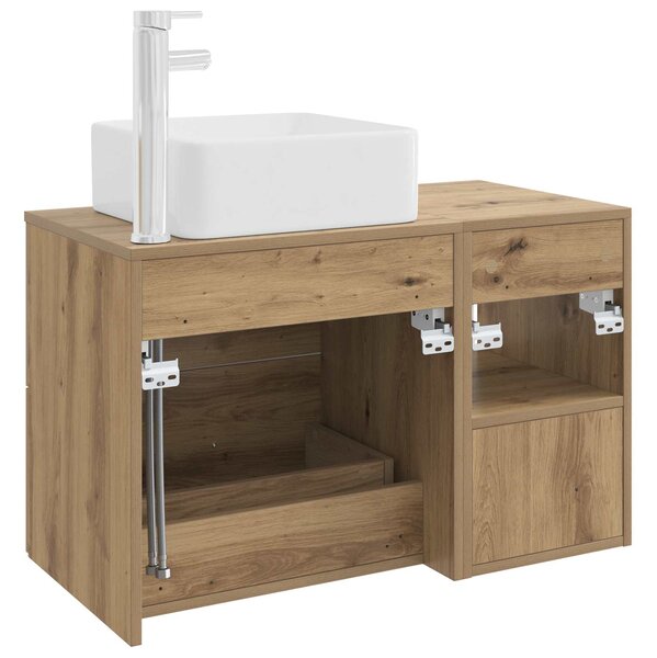 Sada koupelnového nábytku 2 ks Dub artisan Kompozitní dřevo 3403903