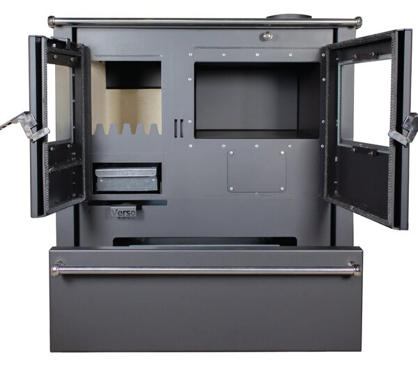 Kuchyňský sporák na dřevo Verso CS Plus 7,7 kW - černý