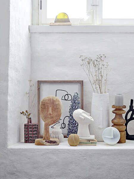 VÁZA DECO TERRACOTTA BÍLÁ