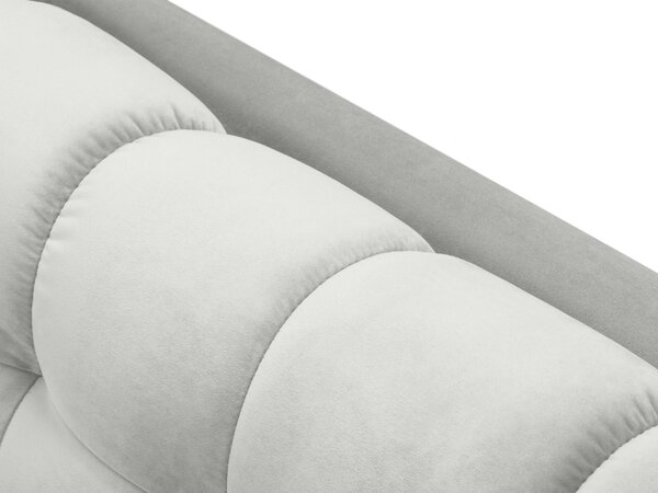 Třímístná pohovka mamaia 177 cm samet světle šedá