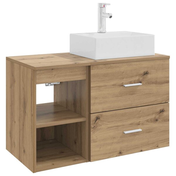 Sada koupelnového nábytku 2 ks Dub artisan Kompozitní dřevo 3403895